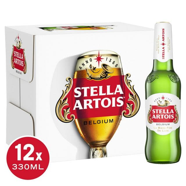 Stella Artois Premium Lager Beer Bottles 12x330ml - gallery image 1