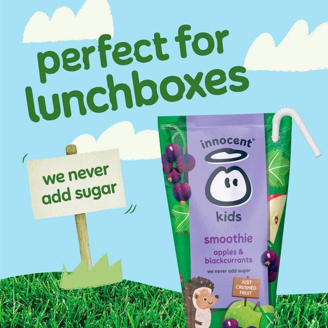 Innocent Kids Apples & Blackcurrants Smoothies 4 x 150ml - gallery image 5