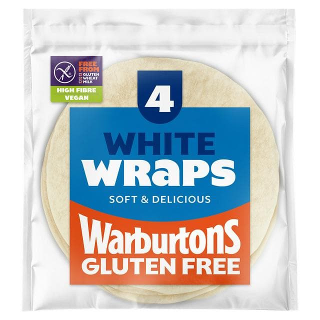 Warburtons Gluten Free White Wraps x4 - gallery image 1
