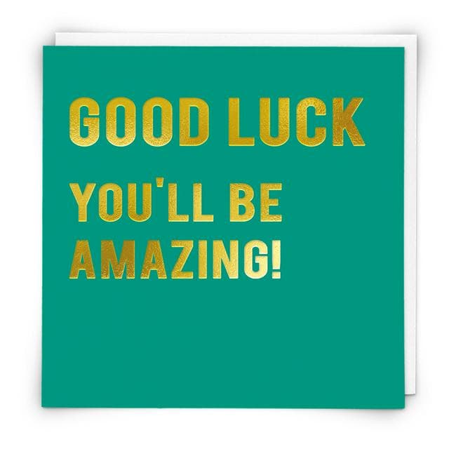 Redback Cards Good Luck Card Amazing Gold Foil Bright Greeting Card - gallery image 1