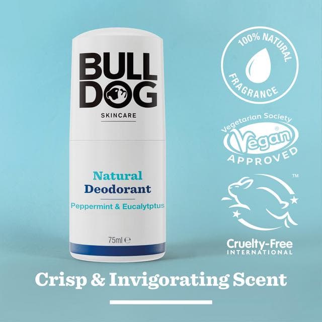 Bulldog Skincare Peppermint & Eucalyptus Natural Deodorant 75ml - gallery image 3