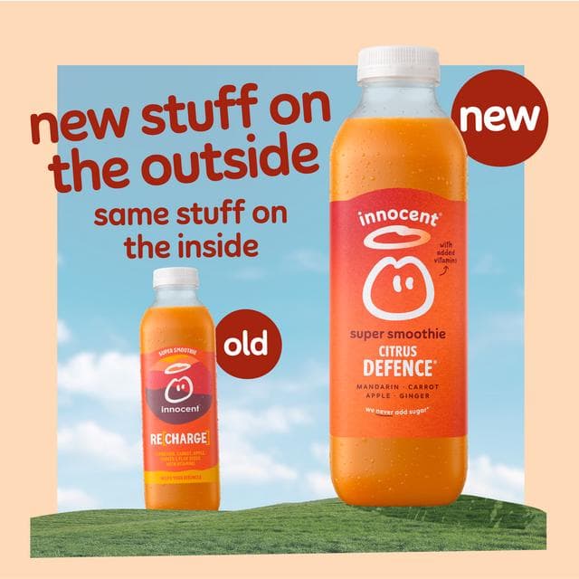Innocent Citrus Defence Super Smoothie Mandarin, Carrot & Ginger with Vitamins 750ml - gallery image 3