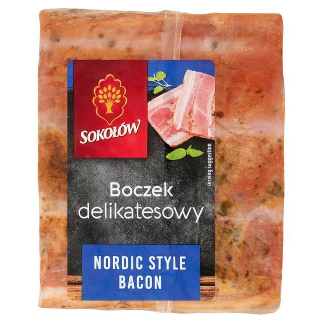 Sokolów Nordic Style Bacon in Block 480g - gallery image 1