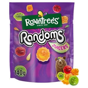 Rowntrees Randoms Juicers Sweets Sharing Bag 140g
