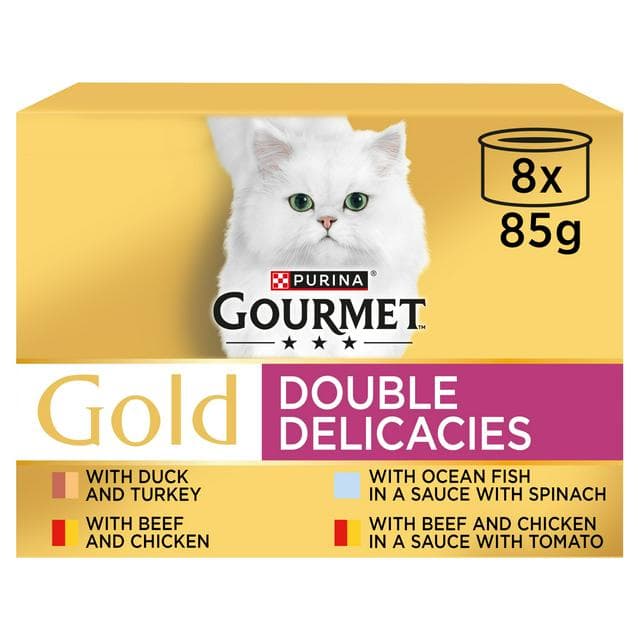 Gourmet Gold Double Delicacies Wet Cat Food 8 x 85g - gallery image 1