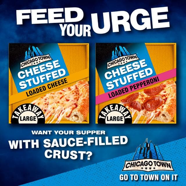 Chicago Town 640g Takeaway Large Cheesy Stuffed Crust Pepperoni Pizza - gallery image 2