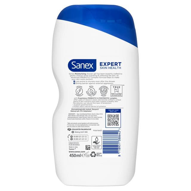 Sanex Expert Skin Health Moisturising Shower Gel Body Wash 450ml - gallery image 2