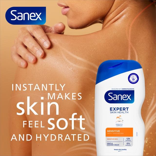 Sanex Expert Skin Health Sensitive Shower Gel Body Wash 450ml - gallery image 3