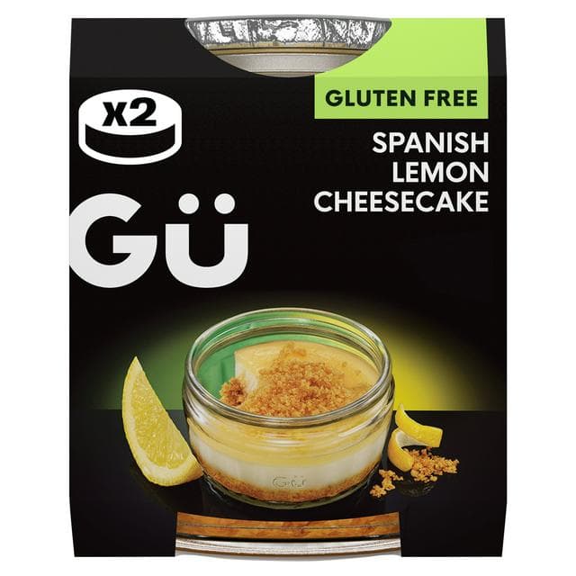 Gü Plant Spanish Lemon Cheesecakes Dessert 2 x 92g - gallery image 1