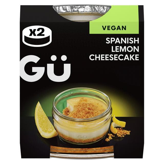 Gü Plant Spanish Lemon Cheesecakes Dessert 2 x 92g - gallery image 1