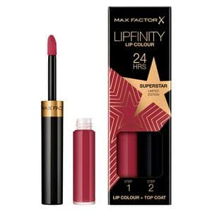 Max Factor Lipfinity 2-Step Long-Lasting Lipstick Rising Stars Collection 86 Superstar 5g