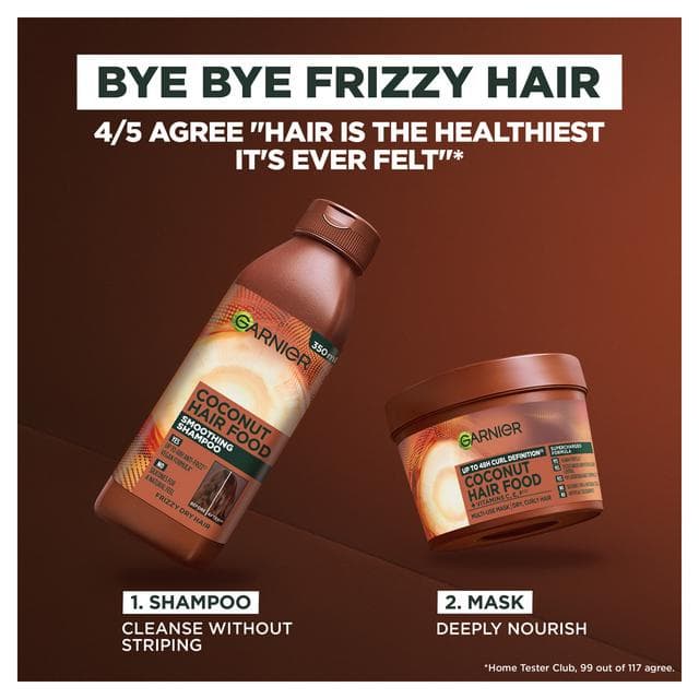 Garnier Ultimate Blends Smoothing Hair Food Coconut Shampoo for Curly Hair 350ml - gallery image 4