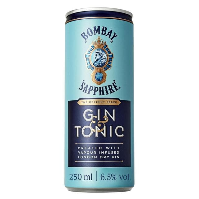 Bombay Sapphire Gin & Tonic Premix Cocktail 25cl - gallery image 1
