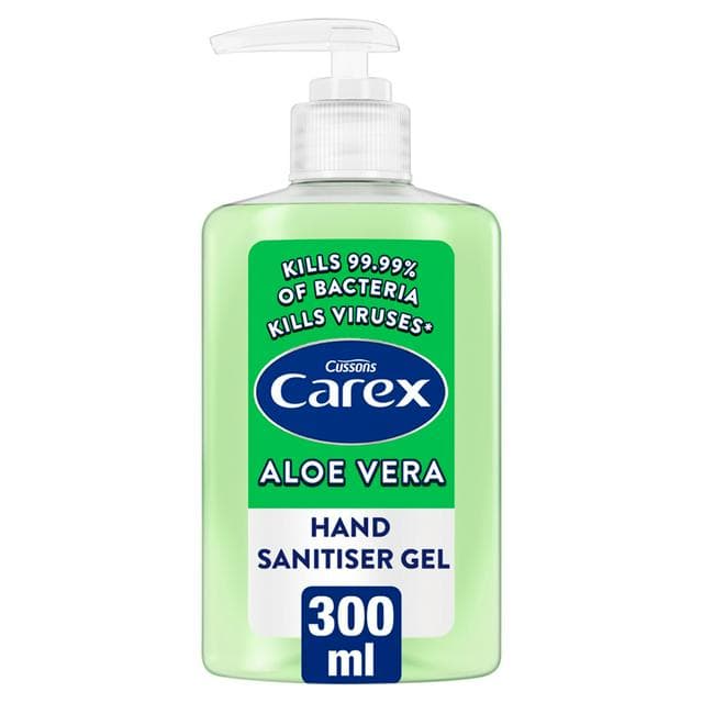 Carex 300ml Aloe Vera Quick Dry Antibacterial Hand Sanitiser Gel - gallery image 1