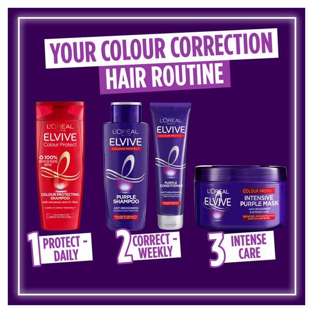 L'Oréal Elvive Color Protect Purple Mask 250ml - gallery image 3