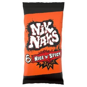 Nik Naks Nice N Spicy Crisps 6 x 20g