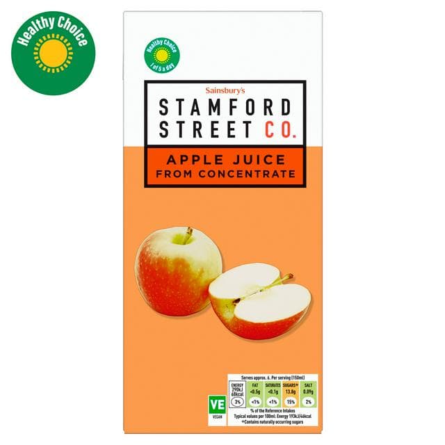 Stamford Street Co. Apple Juice from Concentrate 1L - gallery image 1