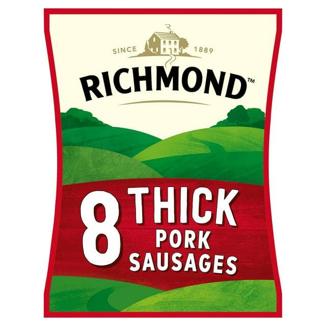 Richmond Thick Pork Sausages x8 410g - gallery image 1