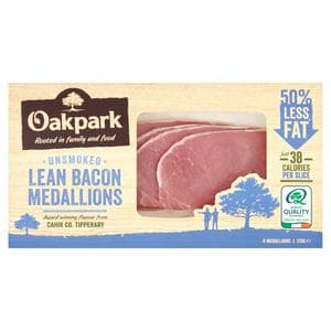 Oakpark Unsmoked Lean Bacon Medallions x6 170g