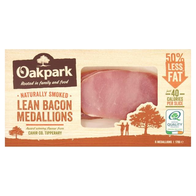 Oakpark Smoked Lean Bacon Medallions x6 170g - gallery image 1