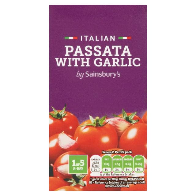 Sainsbury's Italian Passata with Garlic 500g - gallery image 1