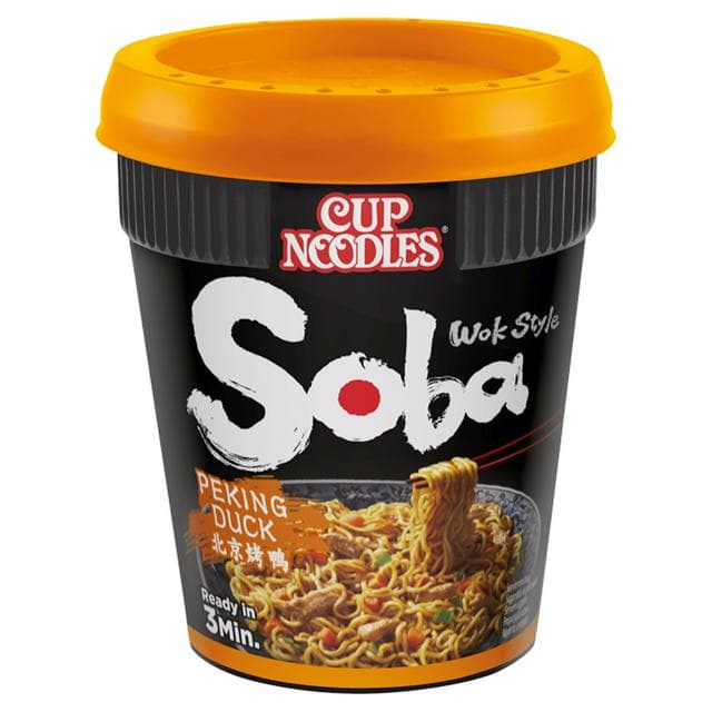 Nissin Soba Peking Duck Wok Style Instant Cup Noodles Pot 87g - gallery image 1