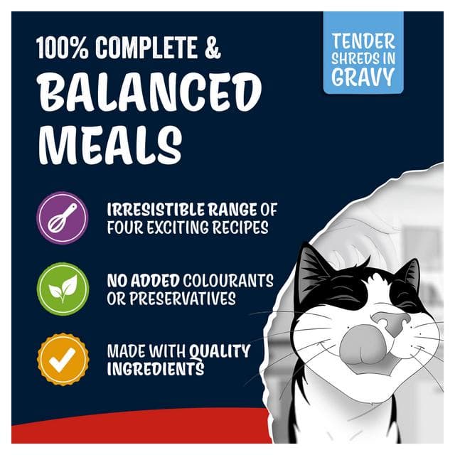 Felix Tasty Shreds Farm Selection in Gravy Wet Cat Food 12 x 80g - gallery image 3