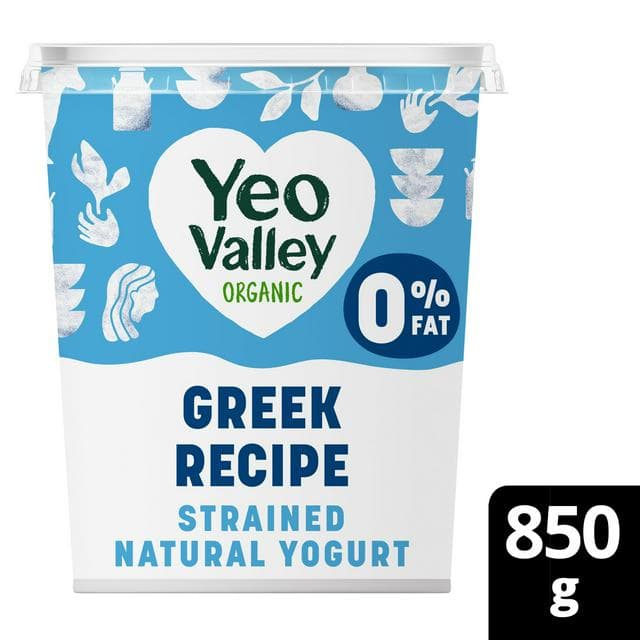 Yeo Valley Greek Recipe 0% Strain Natural Yogurt 850g - gallery image 1