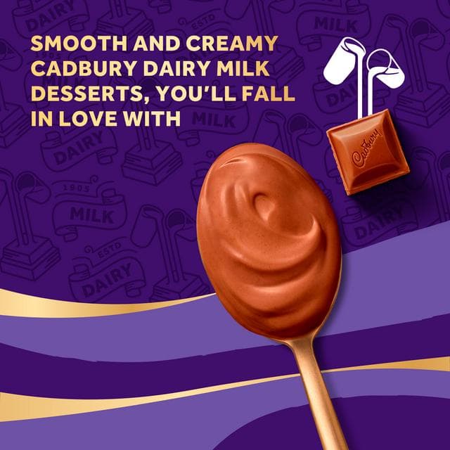 Cadbury Dairy Milk 4 x 60g Creamy Milk Chocolate Dessert Pots - gallery image 3
