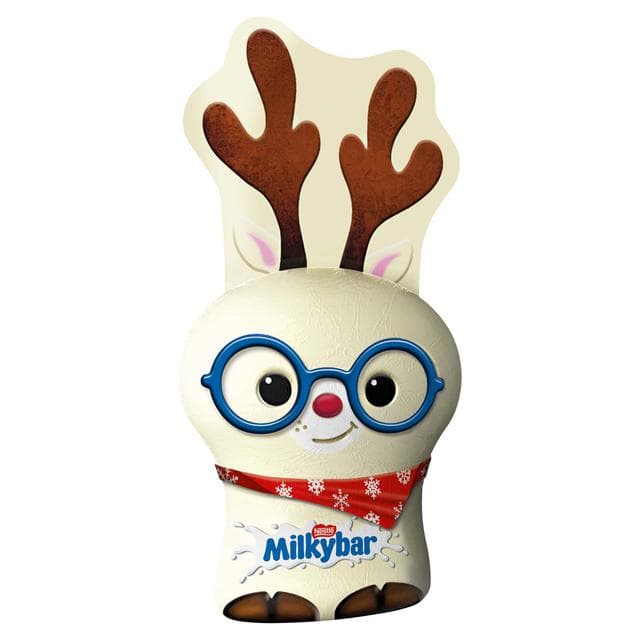 Milkybar 88g Reindeer White Chocolate Christmas Figure - gallery image 2