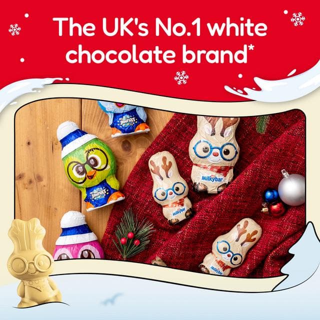 Milkybar 88g Reindeer White Chocolate Christmas Figure - gallery image 3