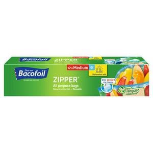 Bacofoil Zipper All Purpose Bags Medium x12