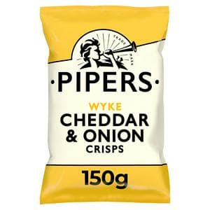 Pipers Lye Cross Cheddar & Onion Sharing Crisps 150g