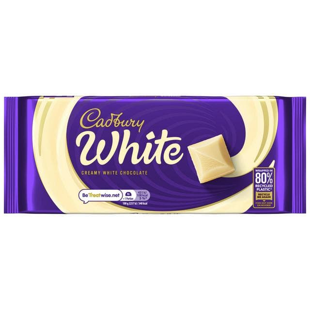 Cadbury Creamy White Chocolate Bar 180g - gallery image 1