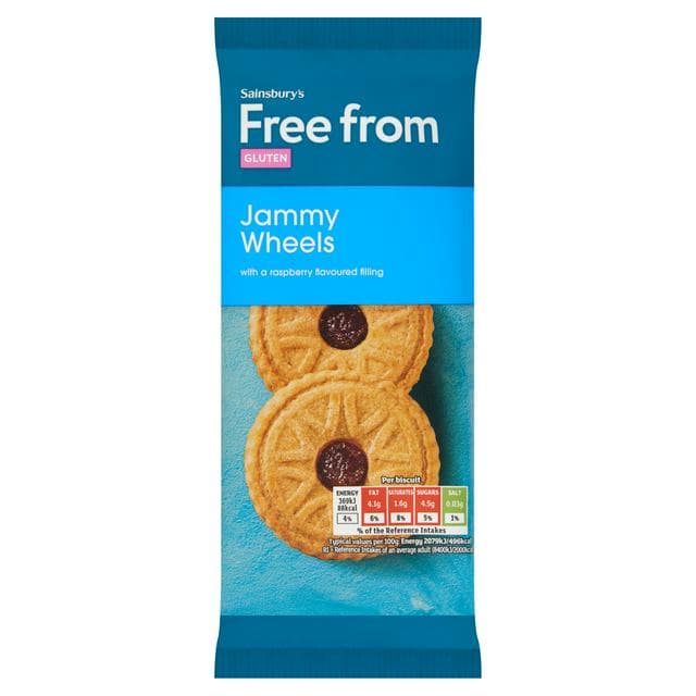 Sainsbury's Free From Jammy Wheel Biscuits 142g - gallery image 1
