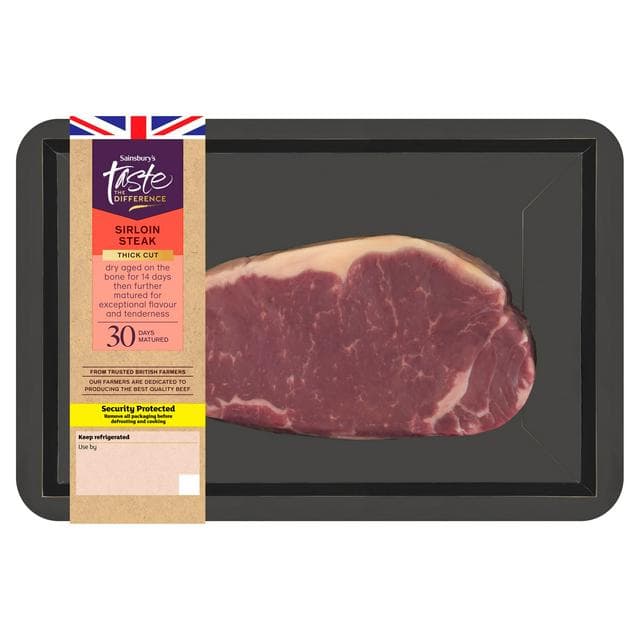 Sainsbury's 30 Days Matured British Beef Thick Cut Sirloin Steak, Taste the Difference 400g - gallery image 1