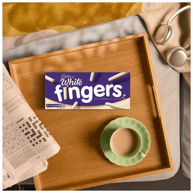 Cadbury Fingers White Chocolate Covered Biscuits 114g - gallery image 2