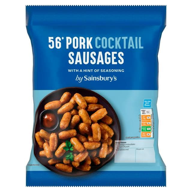 Sainsbury's Pork Cocktail Sausages x56 672g - gallery image 1