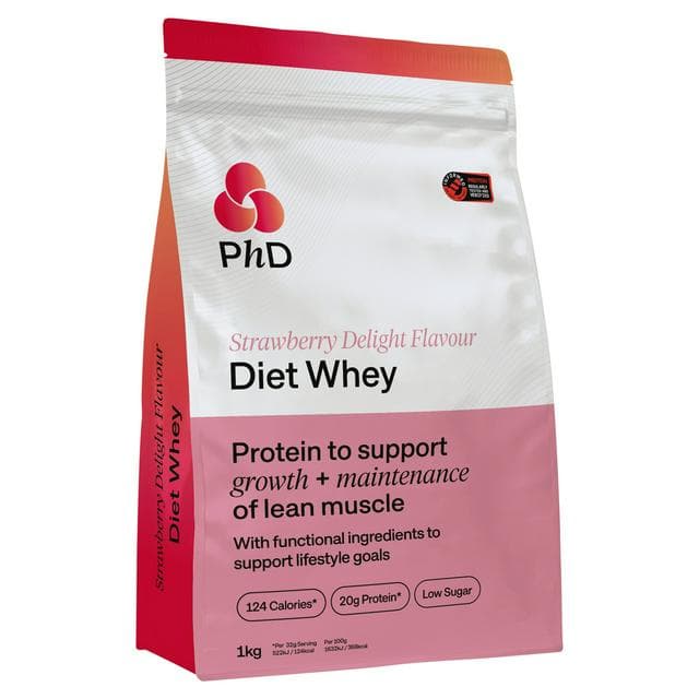 PhD Diet Whey Strawberry Delight 1kg - gallery image 1