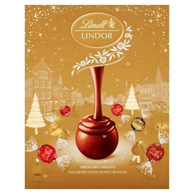 Lindt Lindor 233g Assorted Gold Advent Calendar - gallery image 1