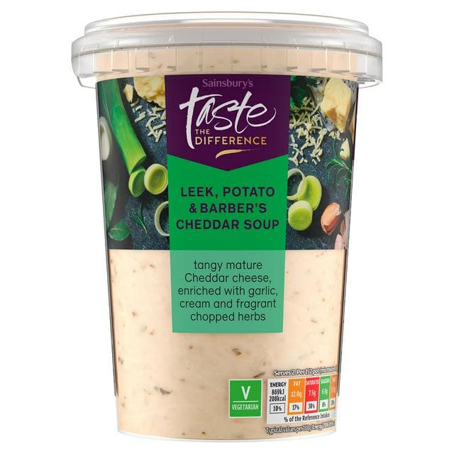 Sainsbury's Leek, Potato & Barber's Cheddar Soup, Taste the Difference 600g - gallery image 1