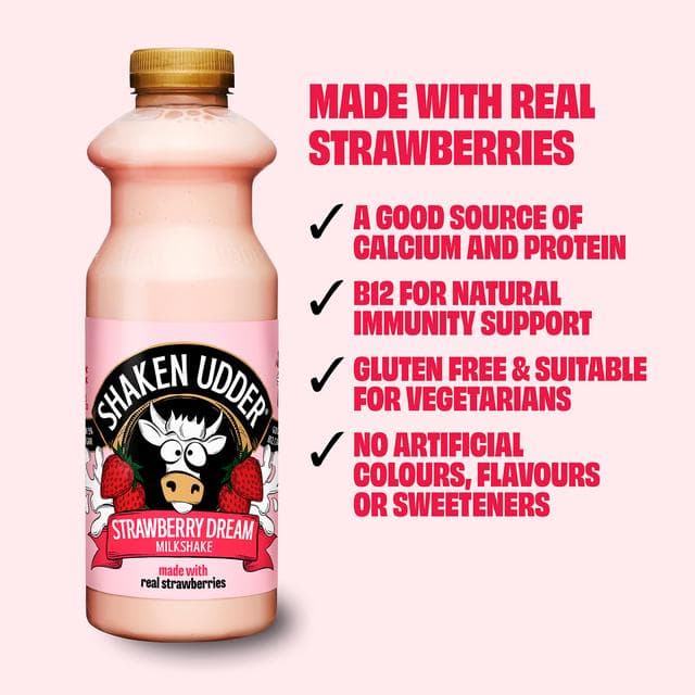 Shaken Udder Strawberry Dream Milkshake 750ml - gallery image 2