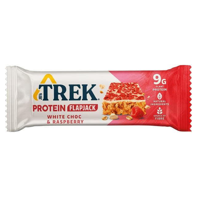 Trek White Choc & Raspberry Protein Flapjack 50g - gallery image 1