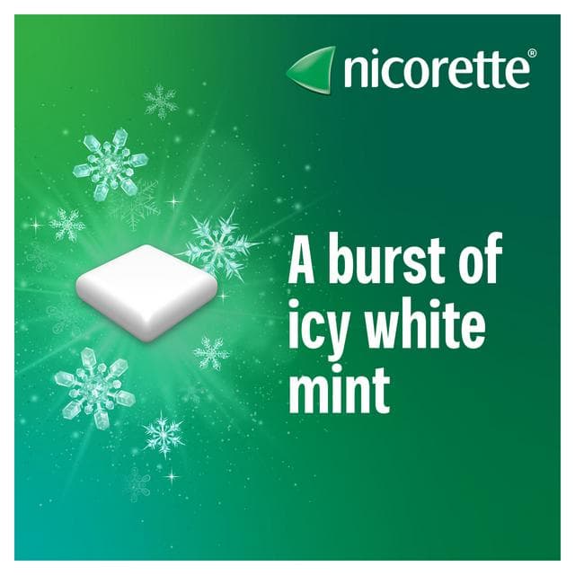 Nicorette Icy White Gum Pieces Quit Smoking Aid x30 2mg - gallery image 3