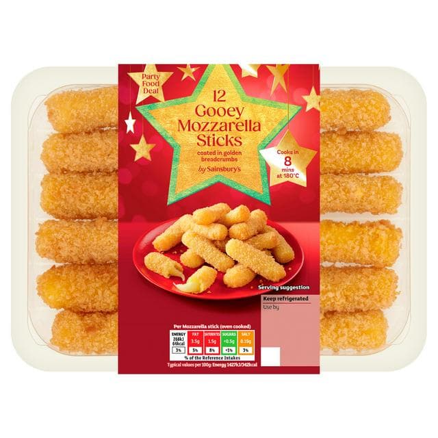 Sainsbury's 12 x Gooey Mozzarella Sticks 240g - gallery image 1