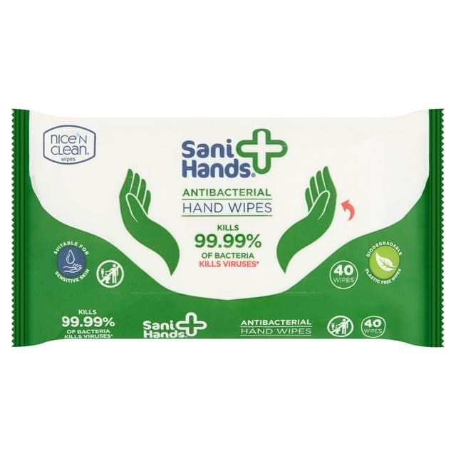 Sani Hands 40 x Anti-Bacterial Hand Wipes - gallery image 1