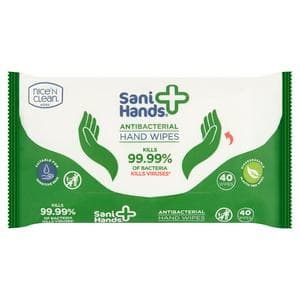 Sani Hands 40 x Anti-Bacterial Hand Wipes