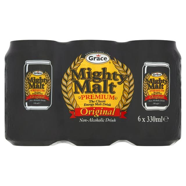 Grace Mighty Malt Premium Original Non-Alcoholic Drink 6x330ml - gallery image 1