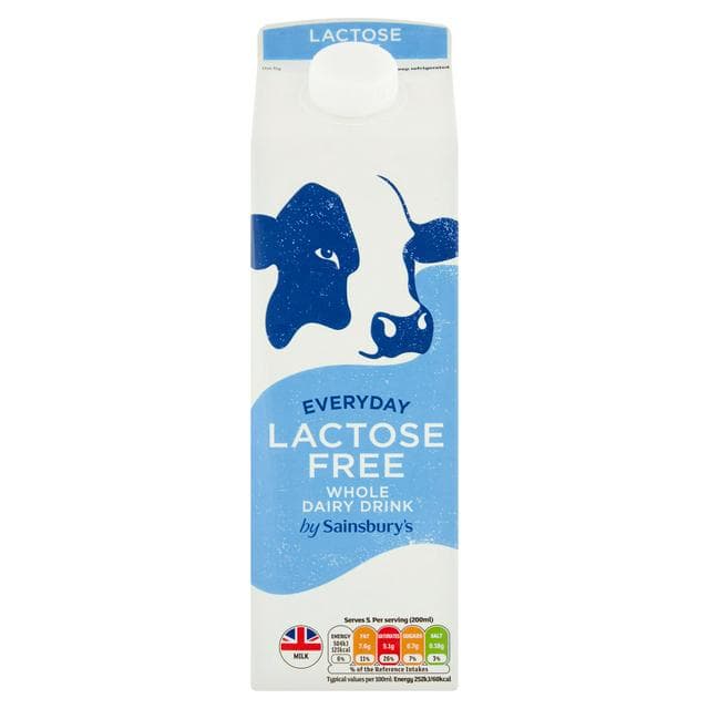 Sainsbury's Everyday Lactose Free Whole Dairy Drink 1l - gallery image 1