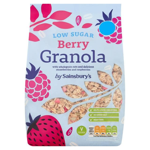 Sainsbury's Berry Low Sugar Granola 500g - gallery image 1